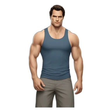Henry Cavil tank top flexing sticker