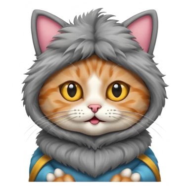 cat with funny costume sticker