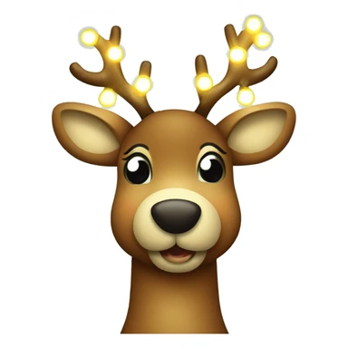 Reindeer with vintage Christmas lights  sticker