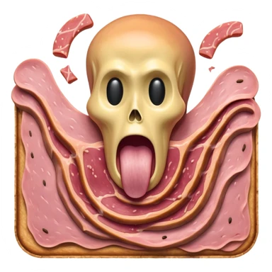 Edvard munch scream with SPAM MEAT landscape  sticker