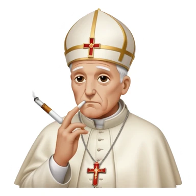 Smoking pope  sticker