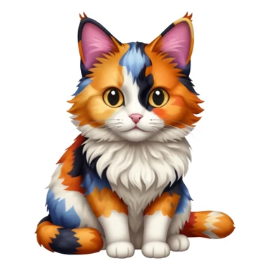 Harlequin Calico Cat sticker