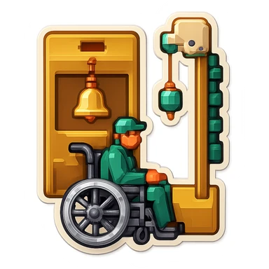 Make the bell yellow, keep the rest unchanged, preserve transparency. sticker