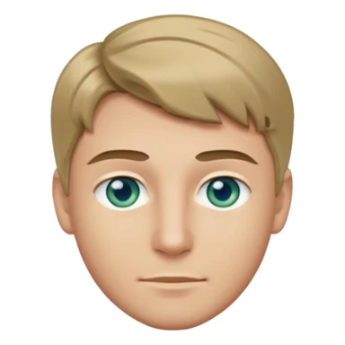 dark blond whit blue/green eys Male sticker