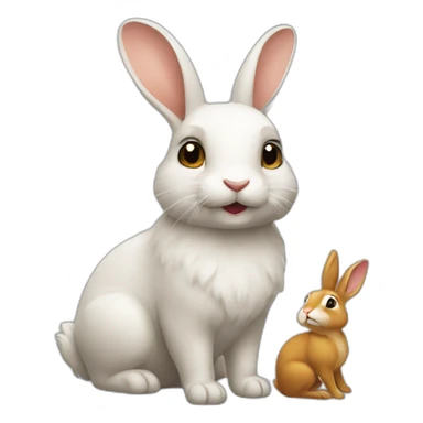 écureuil avec un lapin sticker