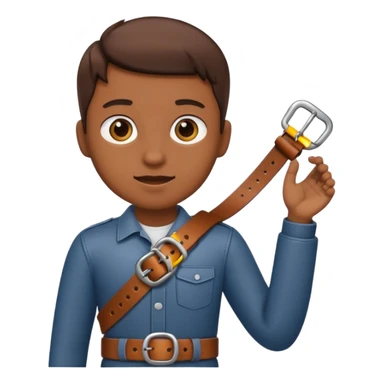 Holding a belt sticker