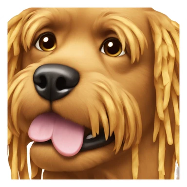 Dog mange les frittes  sticker