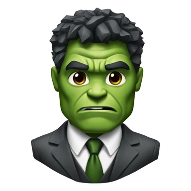 The Hulk wearing a suit and tie sticker