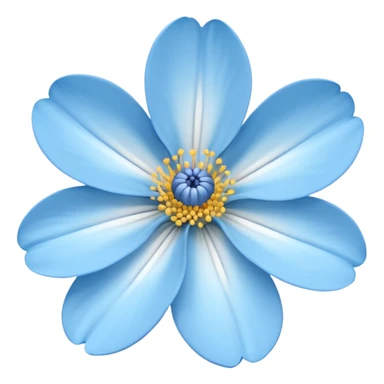 light blue flower with white middle sticker