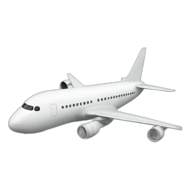 Airplane going towards a building sticker