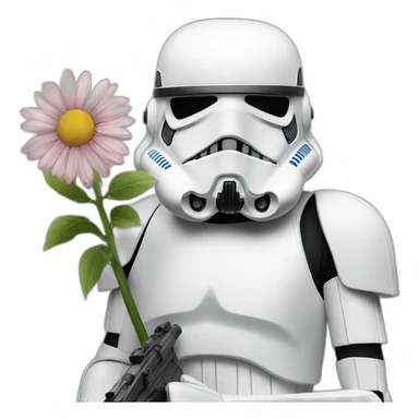 storm trooper with a flower sticker
