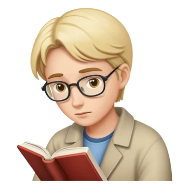 persona leyendo o escribiendo sola sticker