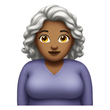 A woman with an overweight or plus-size body. sticker