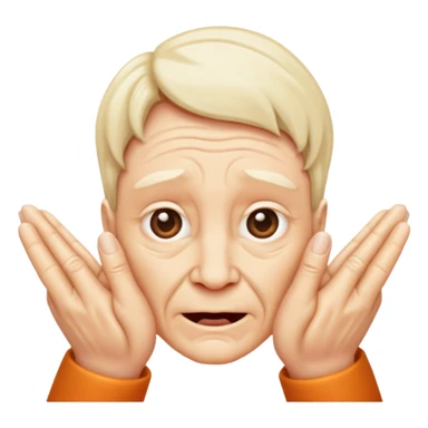 Upside down pinched fingers sticker