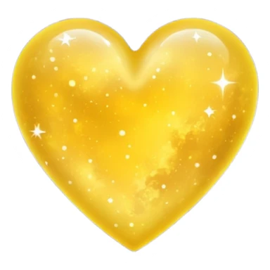 yellow heart with a galaxy pattern sticker