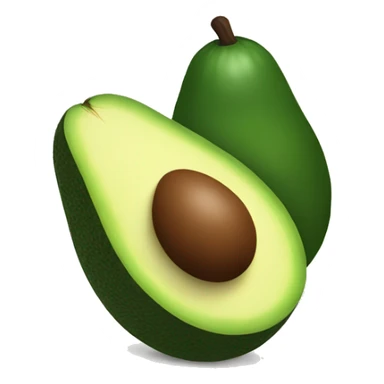 Avocado cut in half  sticker