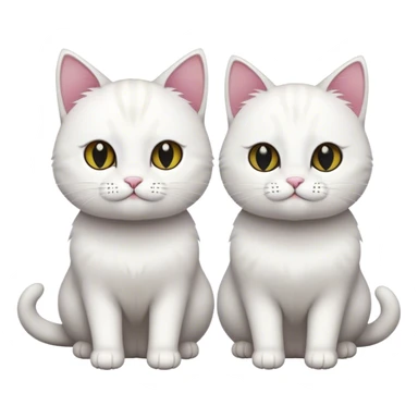 white cat loves black cat sticker