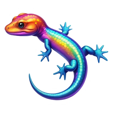 rainbow giant salamander sticker