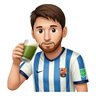 Leo Messi drinking Yerba mate  sticker