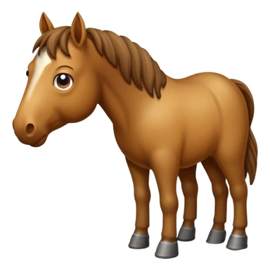 A stinky smelly horse pooping sticker