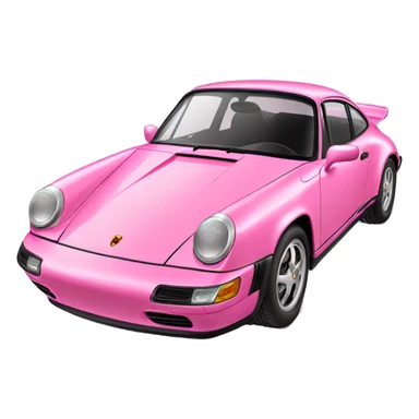 pink porsche car sticker