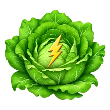 Lettuce with lightning bolts sticker