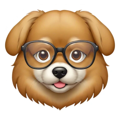 Dog with glasses  sticker