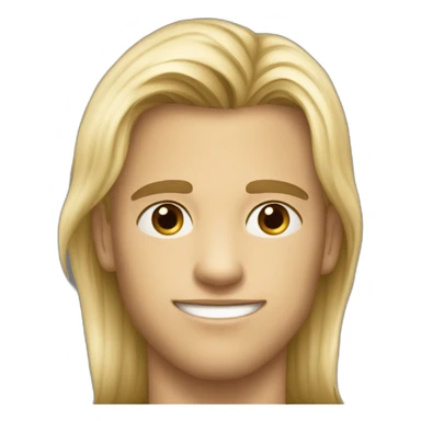 handsome-young-man, light-colored, big-eyes, medium-straight-hairs sticker