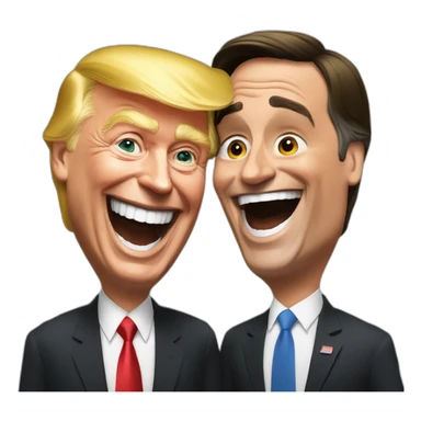 JAIR BOLSONARO LAUGHING WITH TRUMP sticker