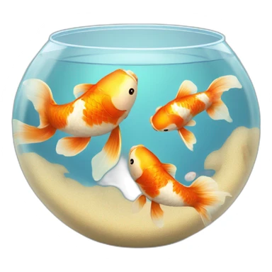 koi in a big fish bowl sticker