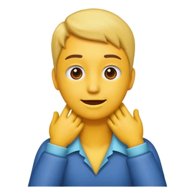 hands on neck emoji sticker