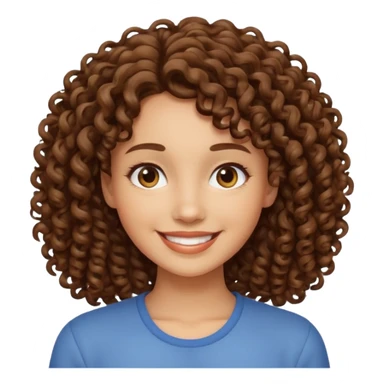 Cabelo cacheado mulher sorridente  sticker