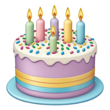 1 layer pastel birthday cake sticker