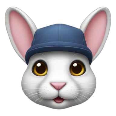 Rabbit with cap and sunglasses sticker