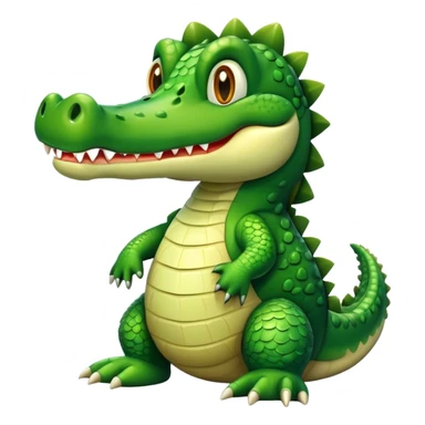 The crocodile stands tall and smiles sticker