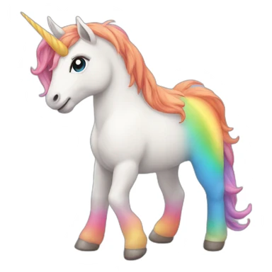 rainbow unicorn sticker