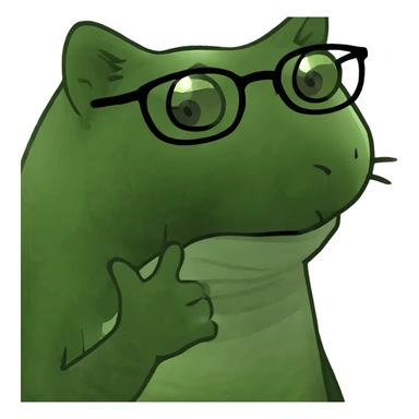 Cat wearing a pair of glasses sticker