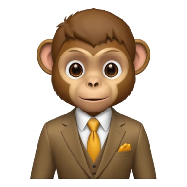 monkey with clothes sticker