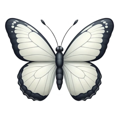 White butterfly sticker