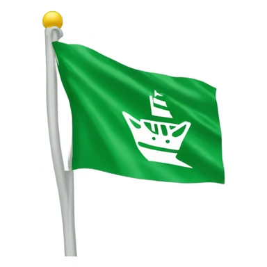 Green flag written hms  sticker