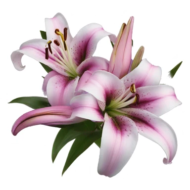 Lily flower stargazer pinky purple sticker