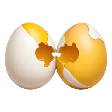 2 eggs are wrestling with each other sticker