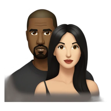 Kanye west and Monica bellucci  sticker