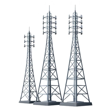 3 TORRES DE ANTENA DE ESTAÇÃO RÁDIO BASE sticker