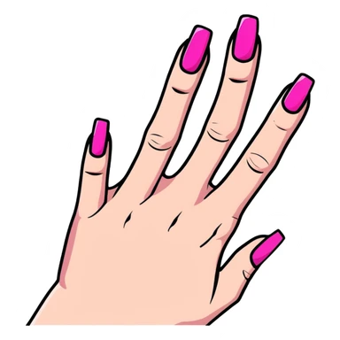 pink gothic nails sticker