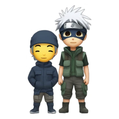 Kakashi hatake with a boy sticker