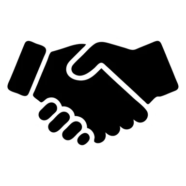 solid filled handshake icon sticker
