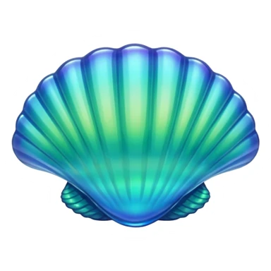 green blue crystal clam sticker