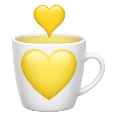 Light yellow heart mug sticker