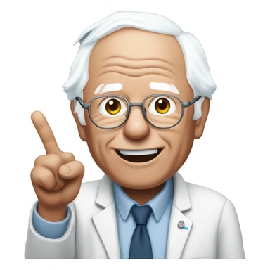 Bernie sanders giving peace sign sticker